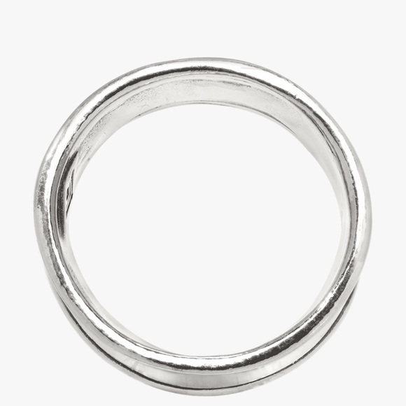 Silpada Hammered Cuff Silver Wide Band Ring size 9 - Picture 3 of 4